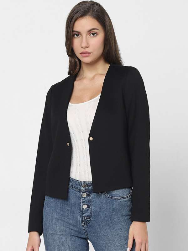 Ladies black casual blazer clearance