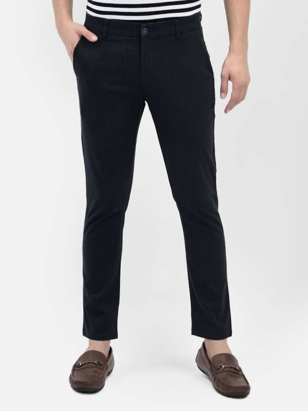 Navy blue skinny trousers sales