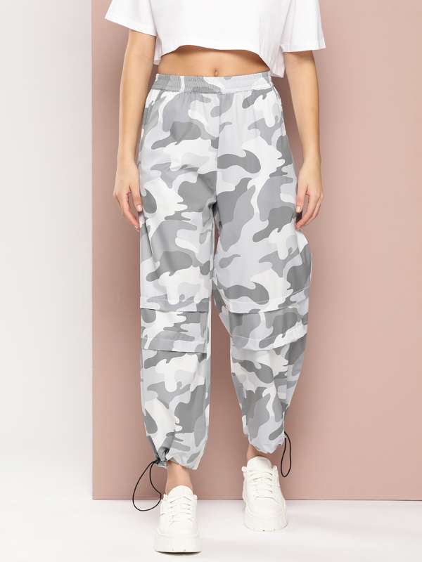 Grey camo joggers womens discount
