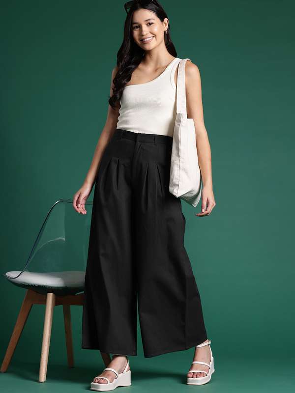 palazzo pants and tops myntra