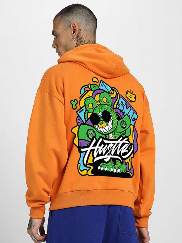 Orange zip up sweater 2025