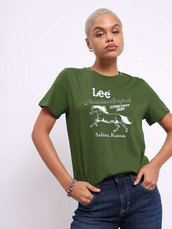 Green Women Tees Lee Buy Green Women Tees Lee online in India