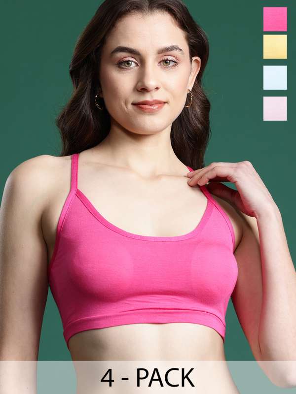 Buy DressBerry DressBerry Pack of 2 Solid Non-Padded Sports Bras at Redfynd