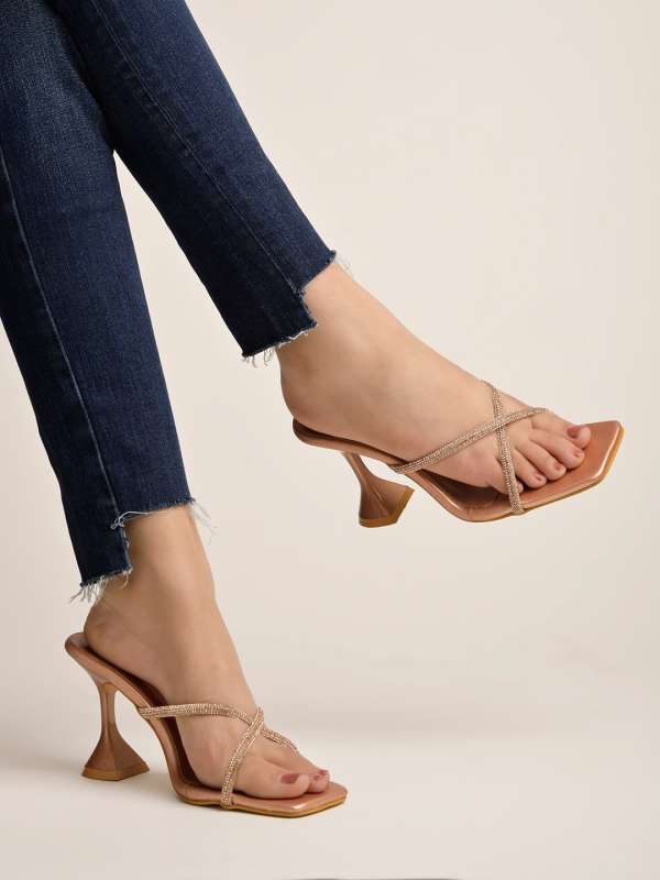 Buy Shoetopia Gold Heels Myntra