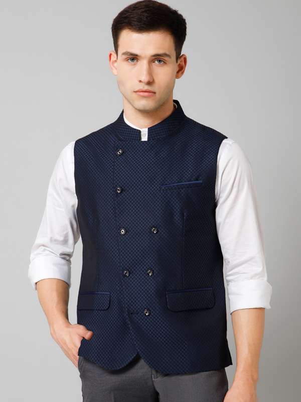 Navy Blue Waistcoat Buy Navy Blue Waistcoat online in India