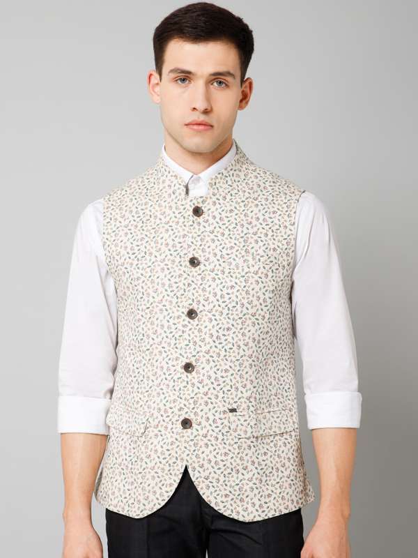 Waistcoat for mens printed cheap