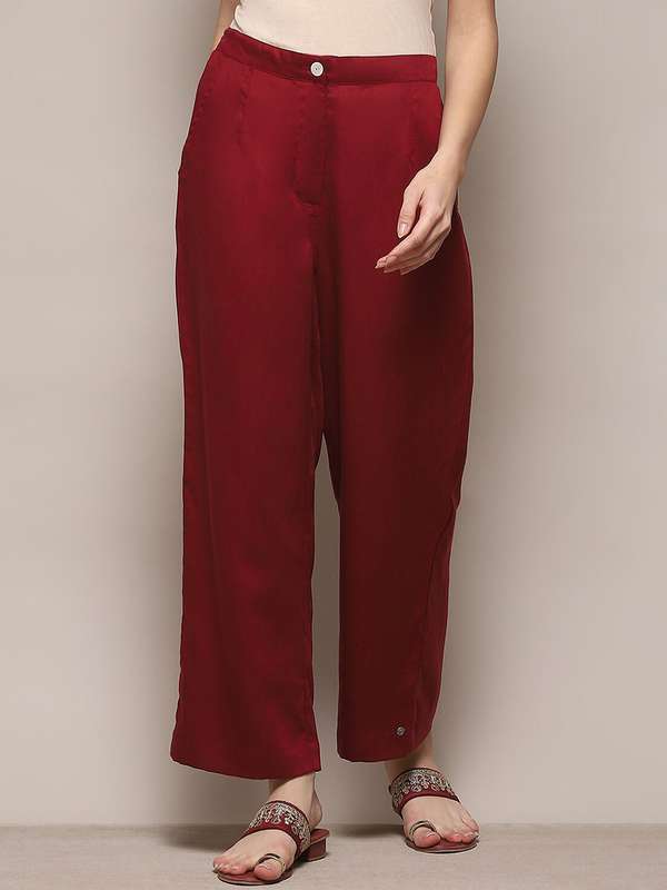 Biba Cotton Trousers - Buy Biba Cotton Trousers online in India
