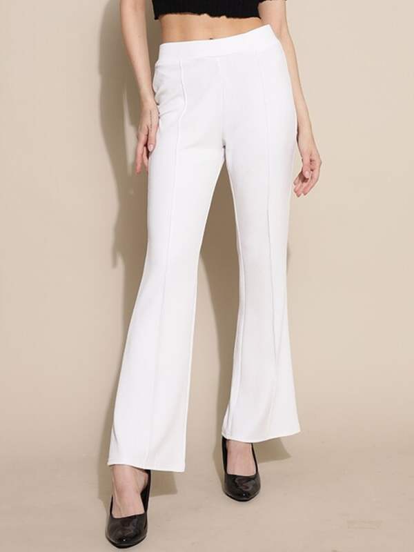 Pure White Linen High Waisted Trouser - WOMEN Pants | Trenery-thunohoangphong.vn