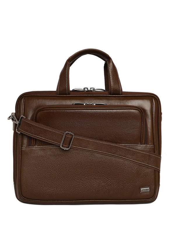 Stamp Brown Leather Laptop Bag Buy Stamp Brown Leather Laptop Bag online in India