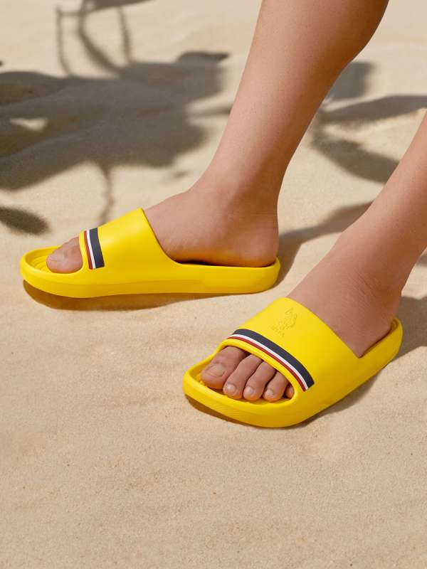 Yellow slides best sale mens