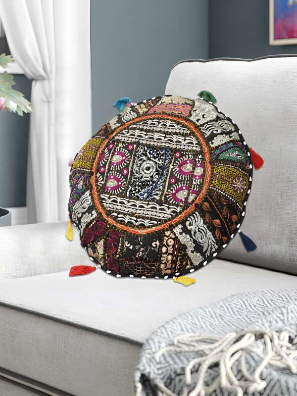 Large round cushion covers sales