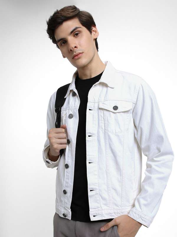 Pure white outlet denim jacket