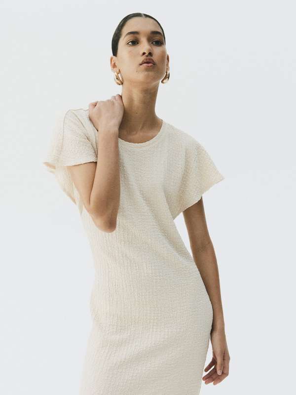 Plain white 2024 jersey dress