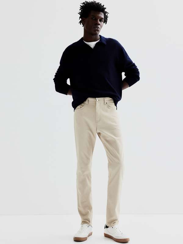 Men Beige Trousers Buy Men Beige Trousers online in India