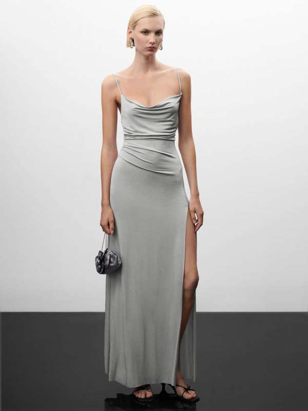 Grey party dress clearance