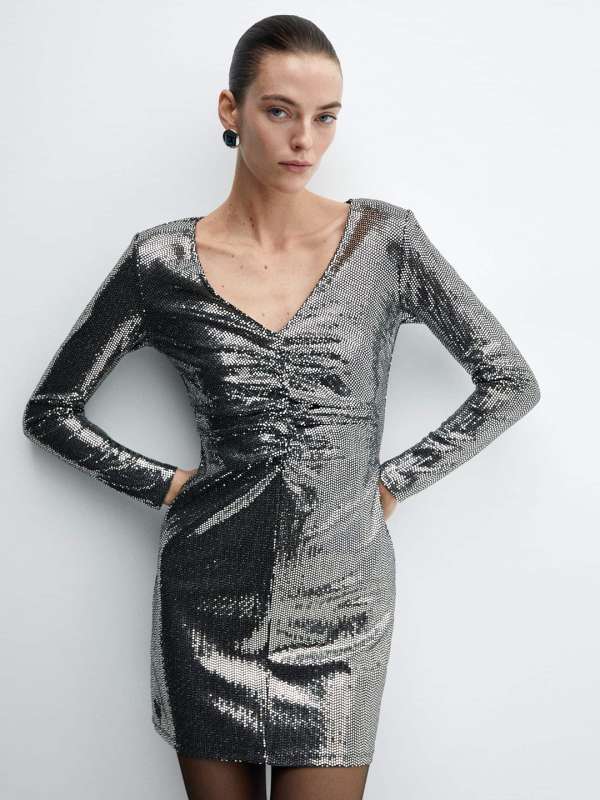 Silver Dress Buy Silver Toned Dresses online in India Myntra
