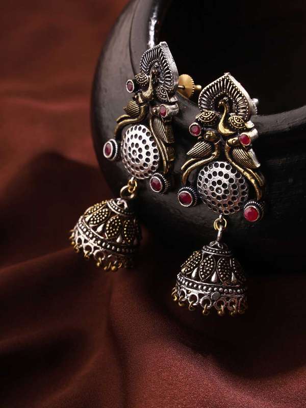 German Silver Jhumki 686980 Thml Buy German Silver Jhumki 686980 Thml online in India