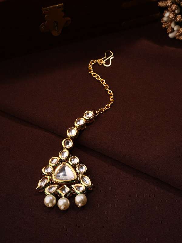 Gold Metal Maang Tikka Buy Gold Metal Maang Tikka online in India