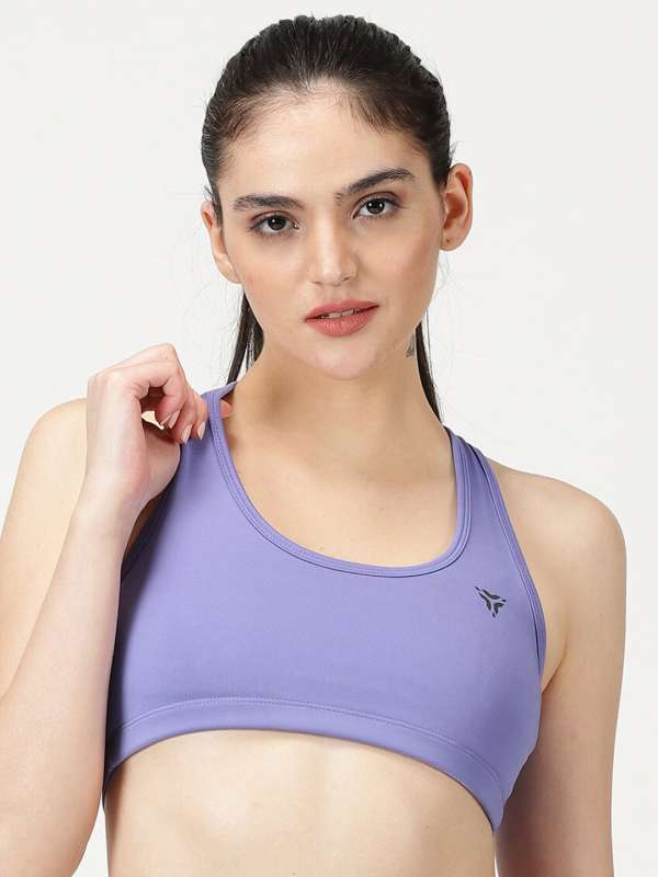 NYKD All Day Sports Bra with Criss-Cross Straps and Back Closure