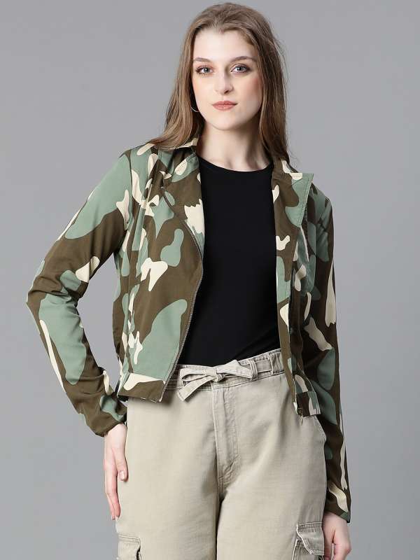 Women Winter Jacket Olive Heels Mb Magnetic Design Owncraft