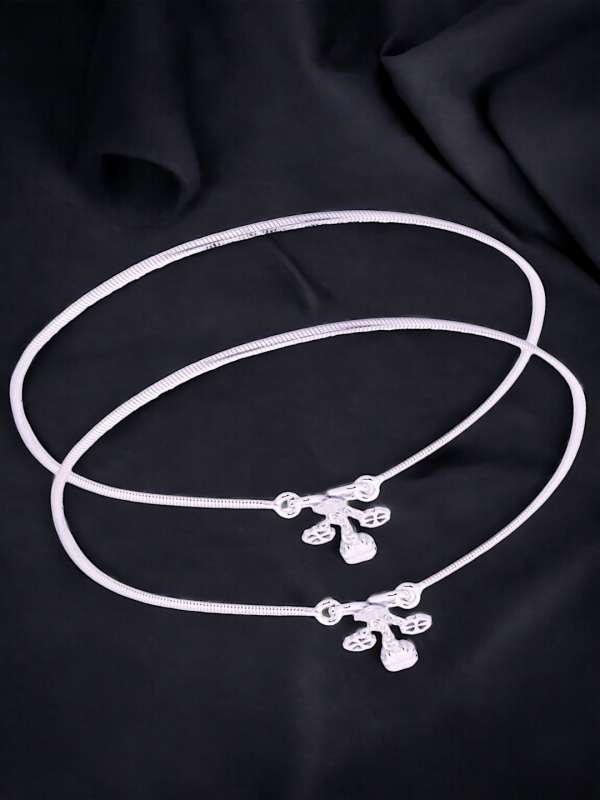 Taraash silver anklets deals