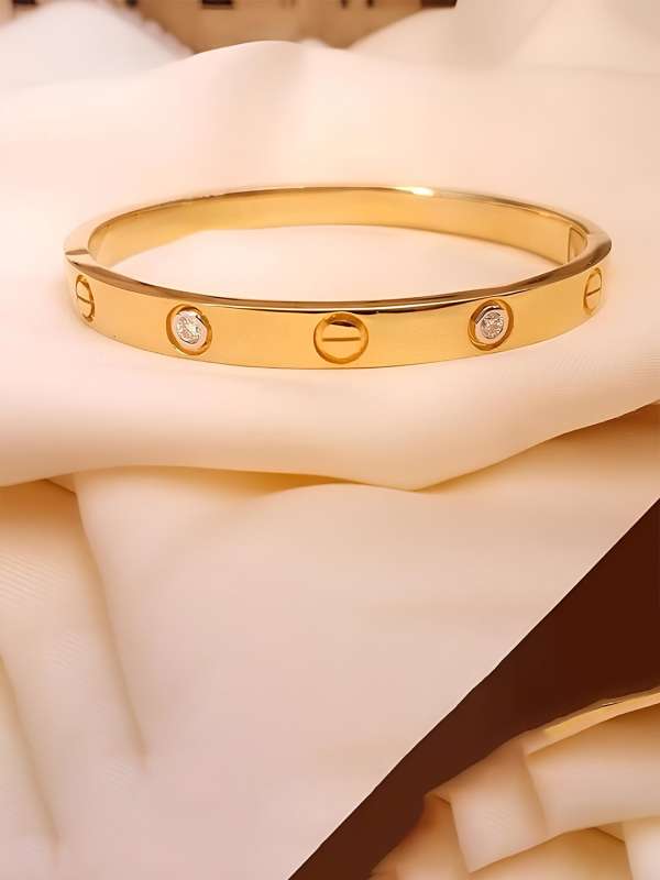 Mens gold plated kada online sale