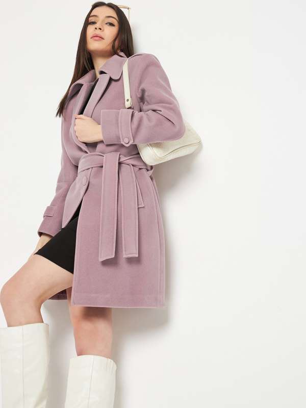 Purple Women Winter Long Coats Buy Purple Women Winter Long Coats online in India