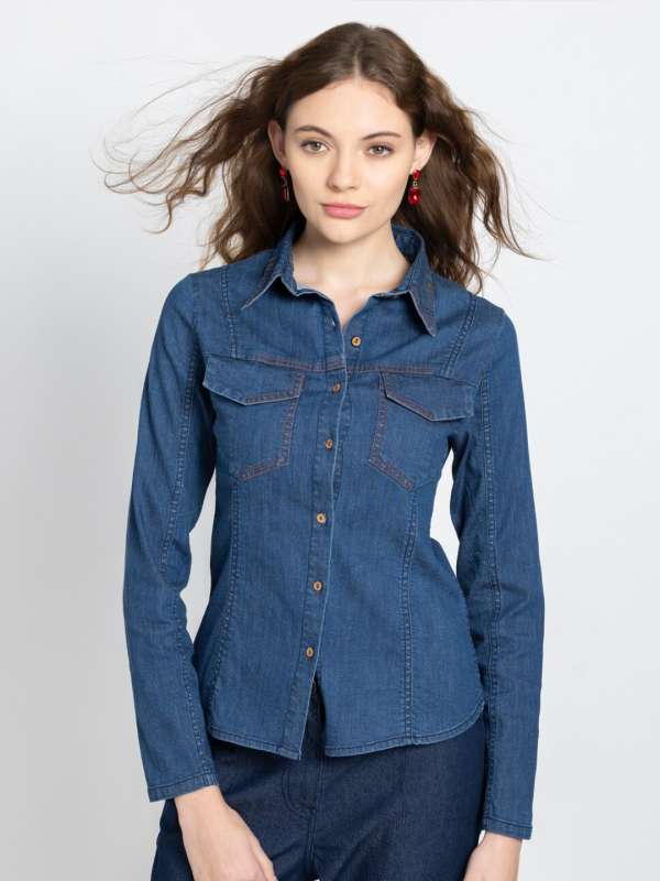 Denim Shirt For Woman Buy Denim Shirt For Woman online in India