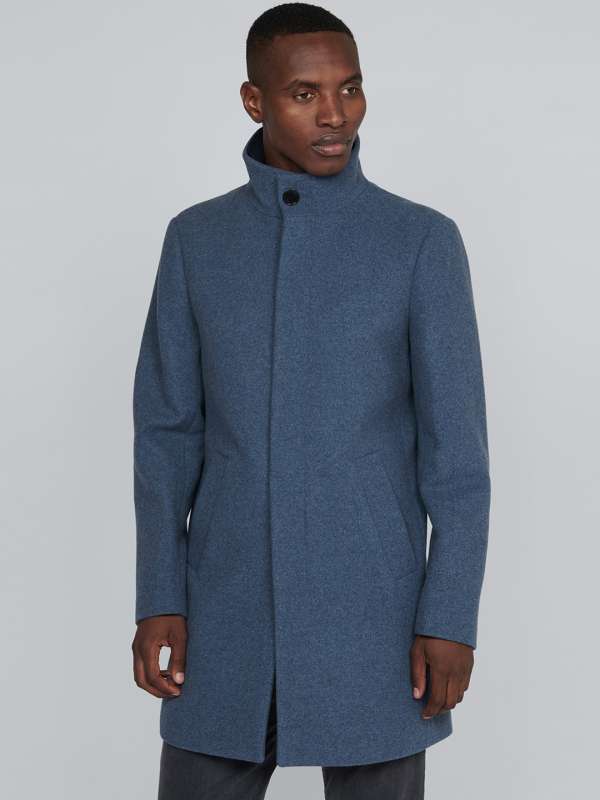 Mens blue overcoat store