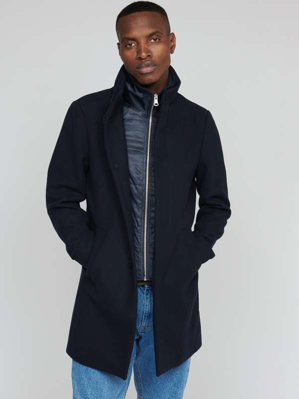 Royal blue overcoat clearance mens
