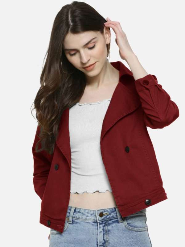 Maroon Jeans Jackets Buy Maroon Jeans Jackets online in India