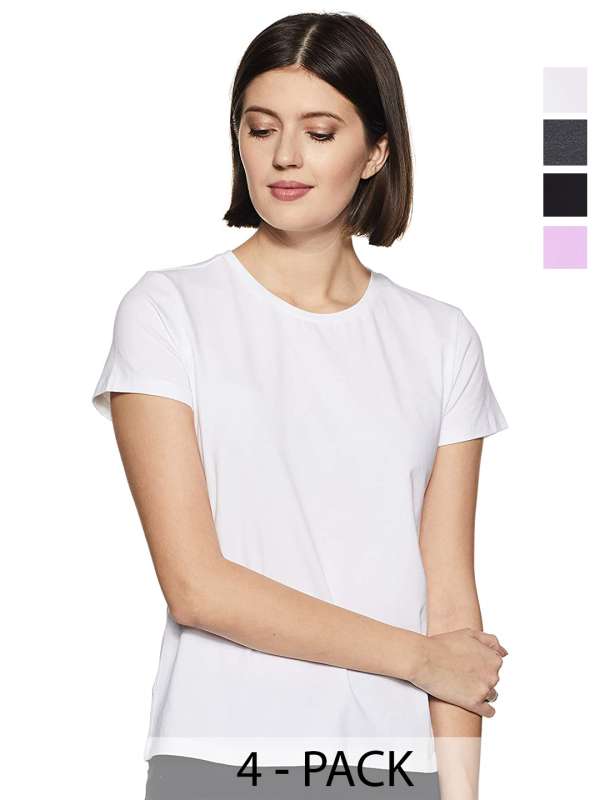 United Colors of Benetton Printed Women Round Neck White T-Shirt