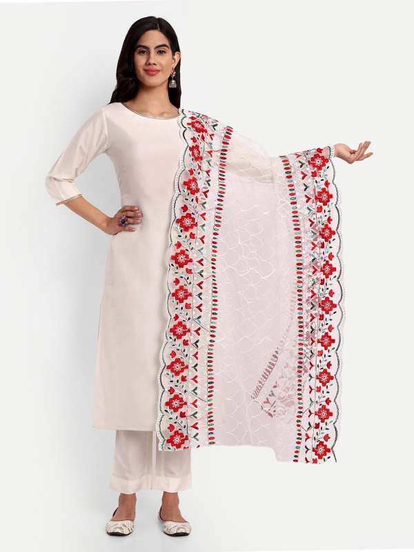 White phulkari outlet suit