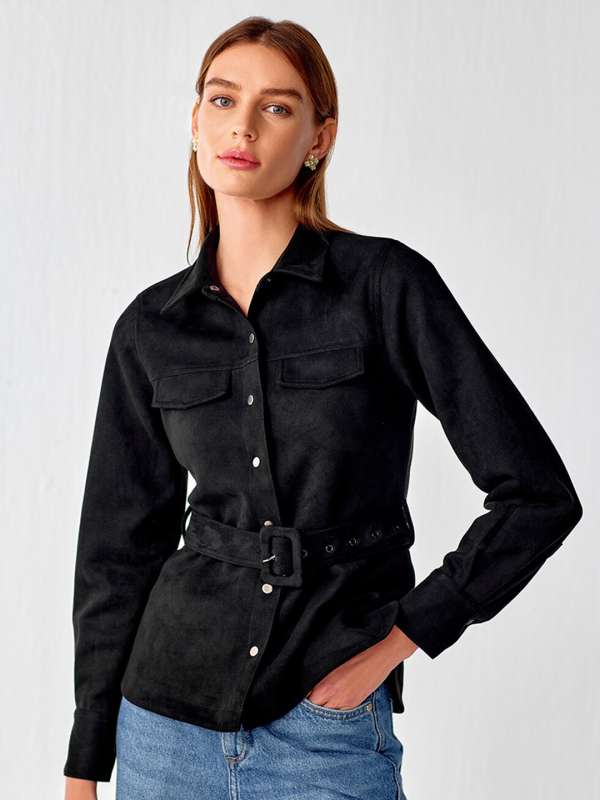 Shirts with belts hot sale