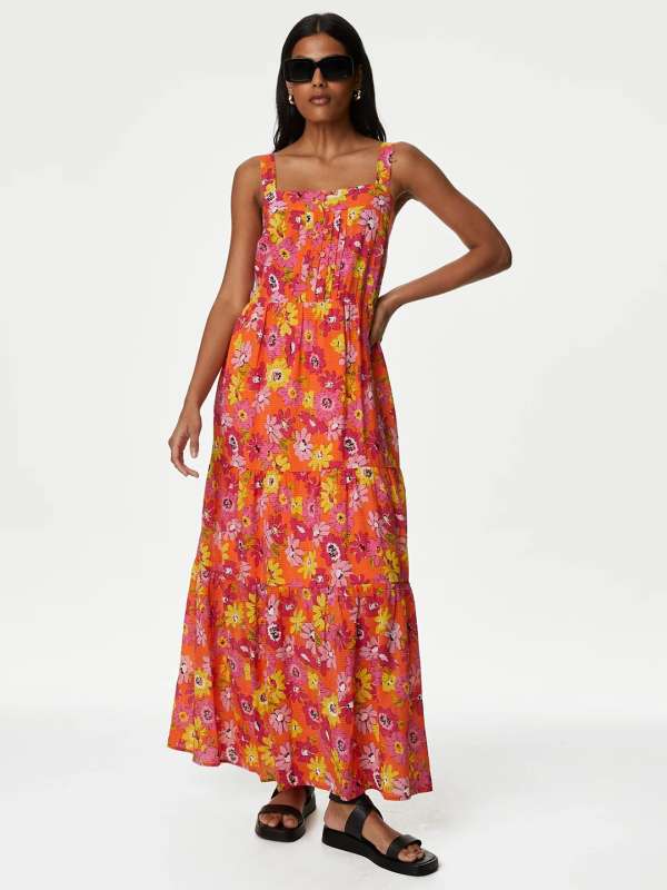 Marks and spencer orange dress hot sale