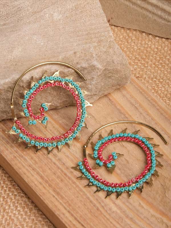 Rudraksha Beads Earrings Buy Rudraksha Beads Earrings online in India