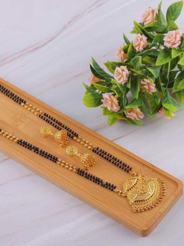 Gold plated mangalsutra outlet designs with price
