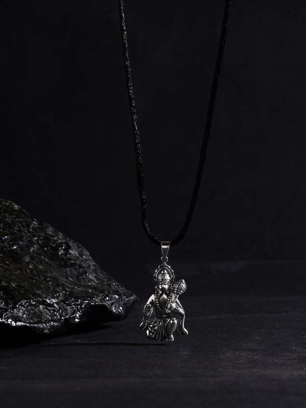 Silver chain with best sale hanuman pendant