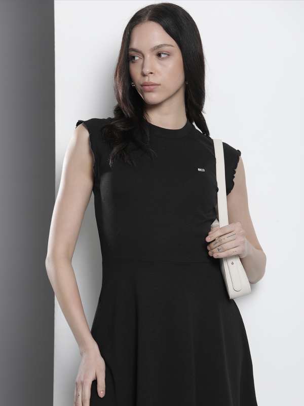 Black dress top tommy hilfiger