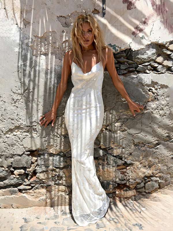 White Party Wear Maxi Dress Buy White Party Wear Maxi Dress online in India