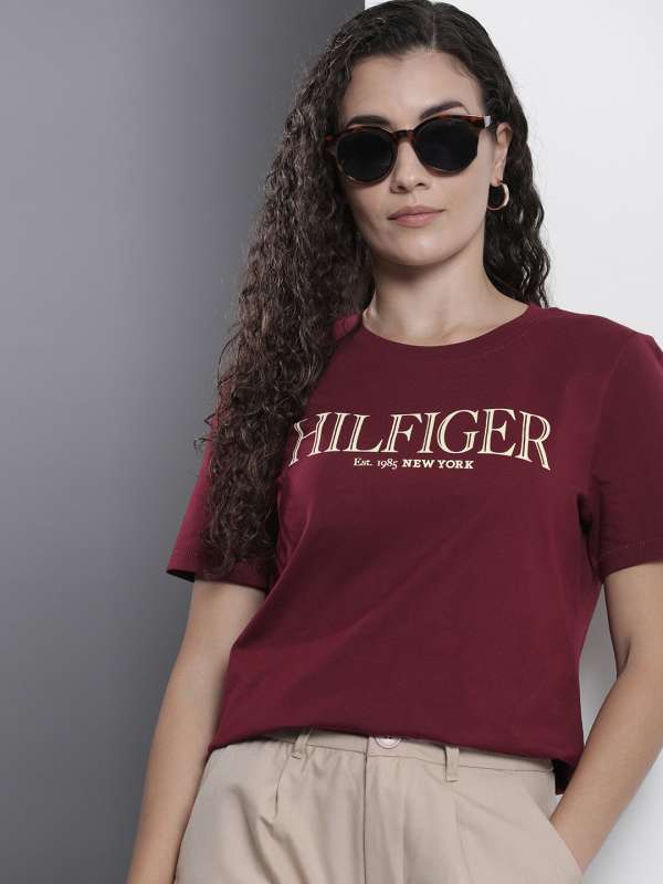 TOMMY HILFIGER: top for woman - Burgundy