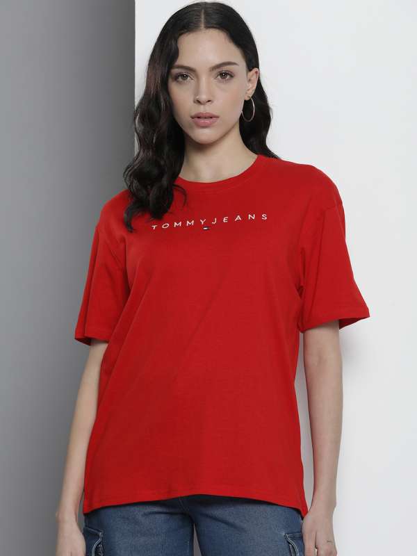 Red Women Tshirts Tommy Hilfiger Buy Red Women Tshirts Tommy