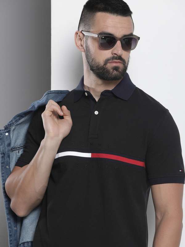 Tommy hilfiger hotsell black polo shirt