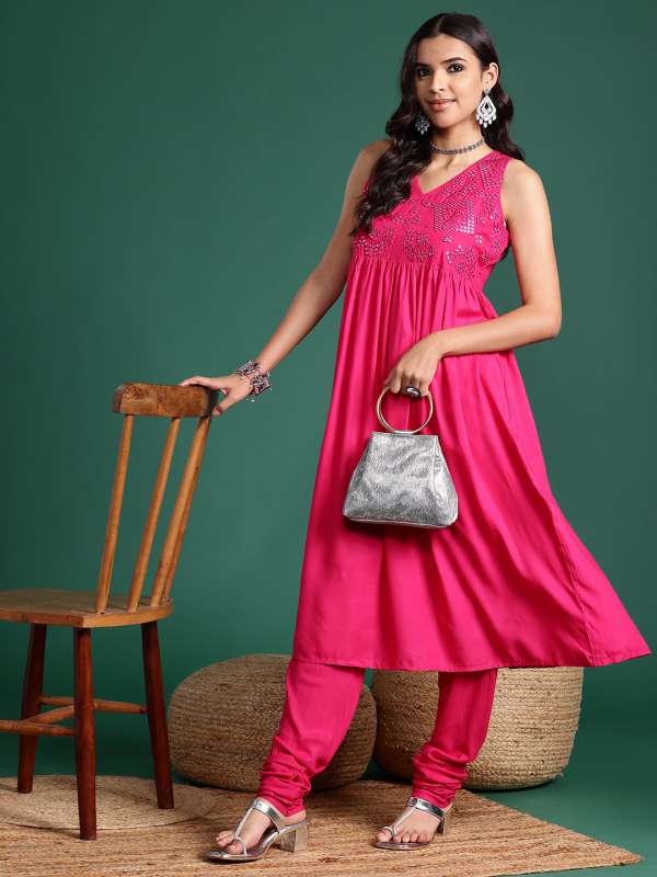 Long kurti churidar outlet
