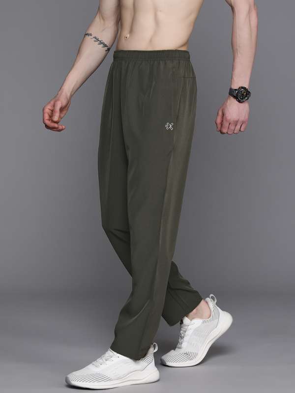 TechnoSport Men's Dry-Fit Solid Track Pants White Gray (P-474)