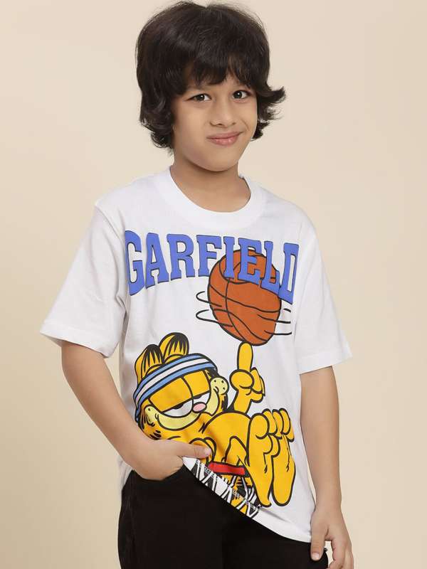 Boys Garfield Kids Long Sleeves Outfits Clothing 3-14 Years