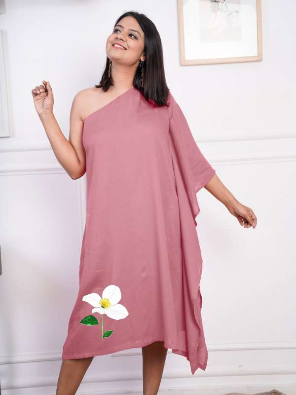 Buy Fashion Dream Women Sky Printed Georgette Dress