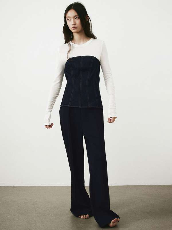 Women Regular Fit Lycra Kurti Pant - Navy Blue – The Pajama Factory