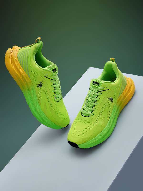 Green colour top shoes for men