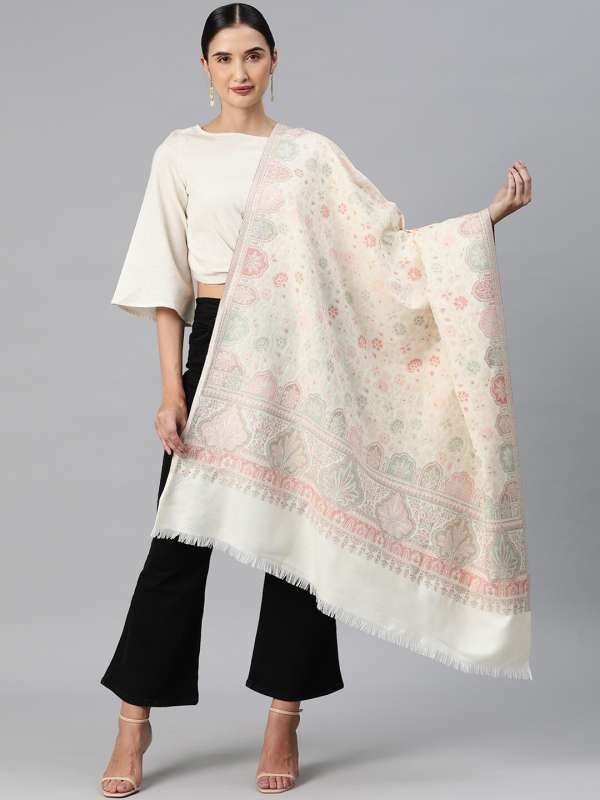 White Shawl Buy White Shawl Online in India Myntra